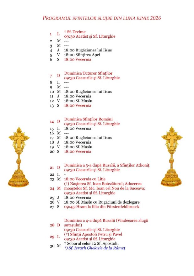 Program Liturgic